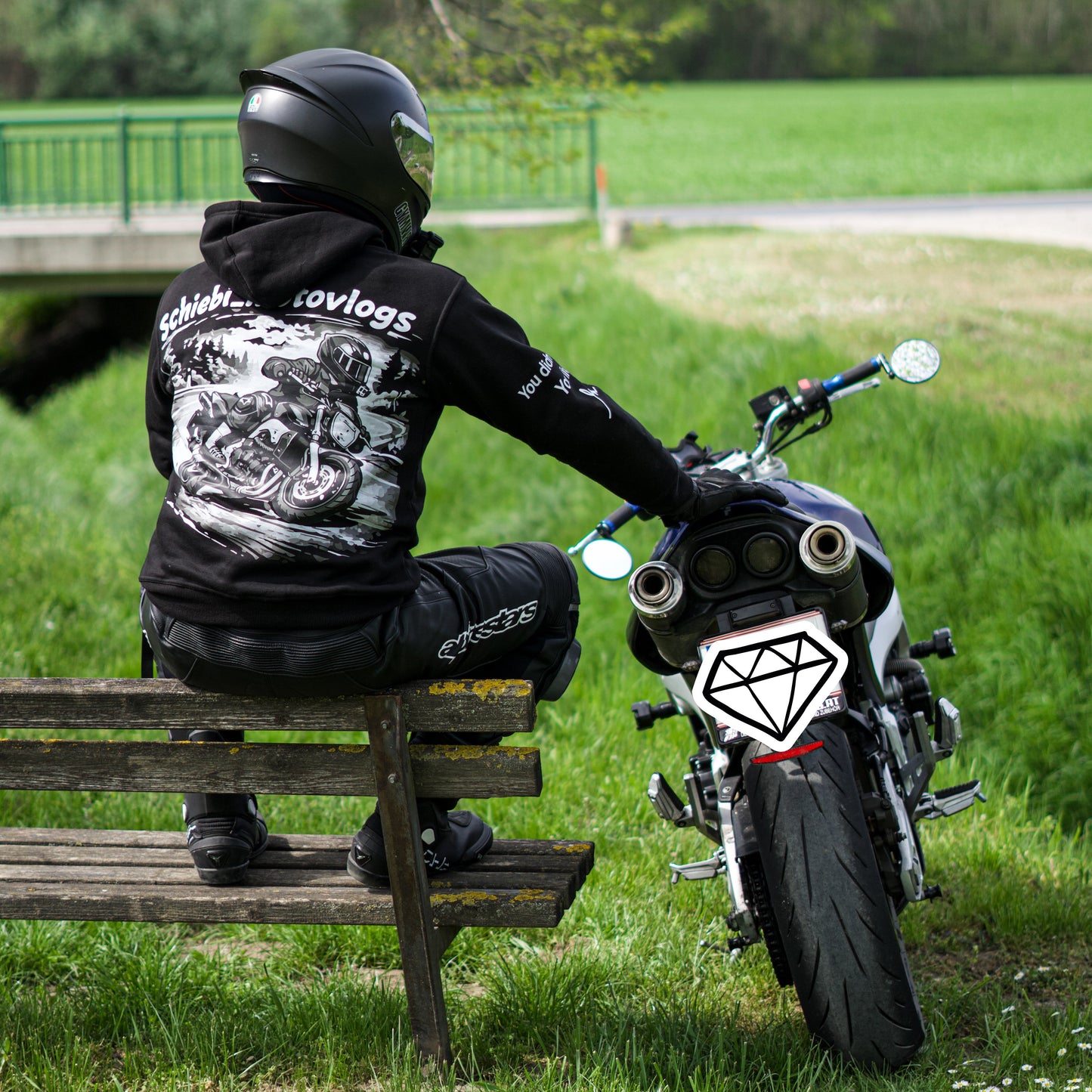 Oversized Merch Hoodie  "schiebi_motovlogs"